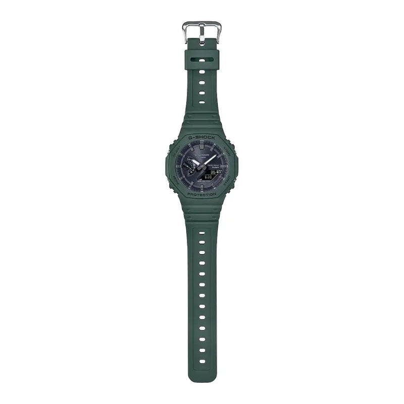 Casio G-Shock CasiOak Bluetooth Solar Analog Digital GA-B2100-3A Green Dial 45.4mm Resin Strap Men's Watch detail view