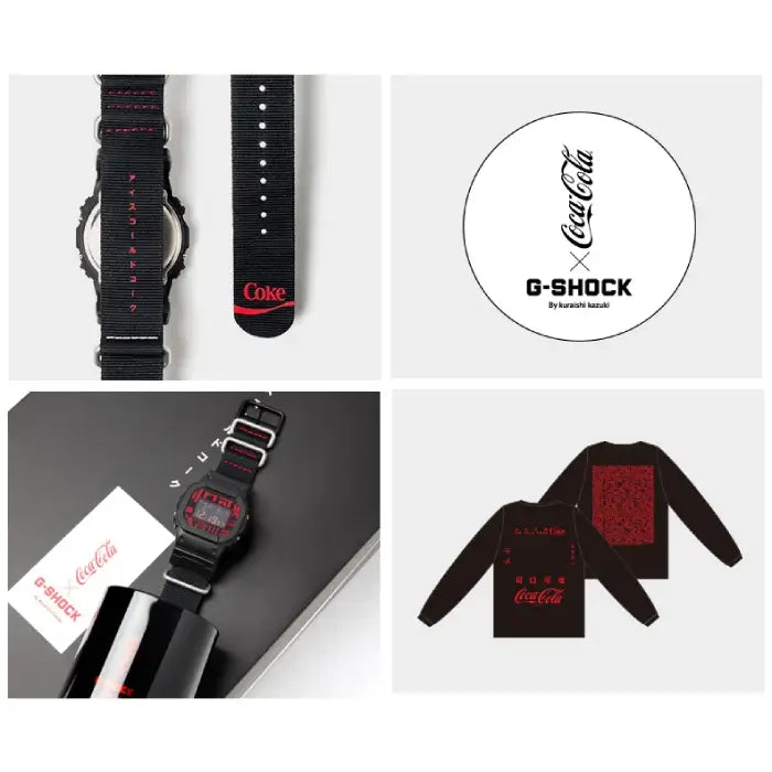 Casio G-Shock "Coca-Cola x Kazuki Kuraishi" DW-5600COCA19-1 Black Dial 42.8mm Nylon Strap Watch