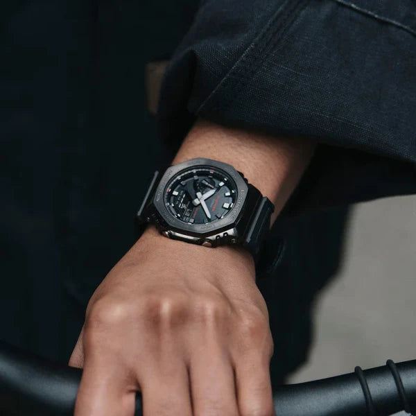 Casio G-Shock Metal Covered GM-2100CB-1ADR Black Dial Stainless Steel Men's Watch