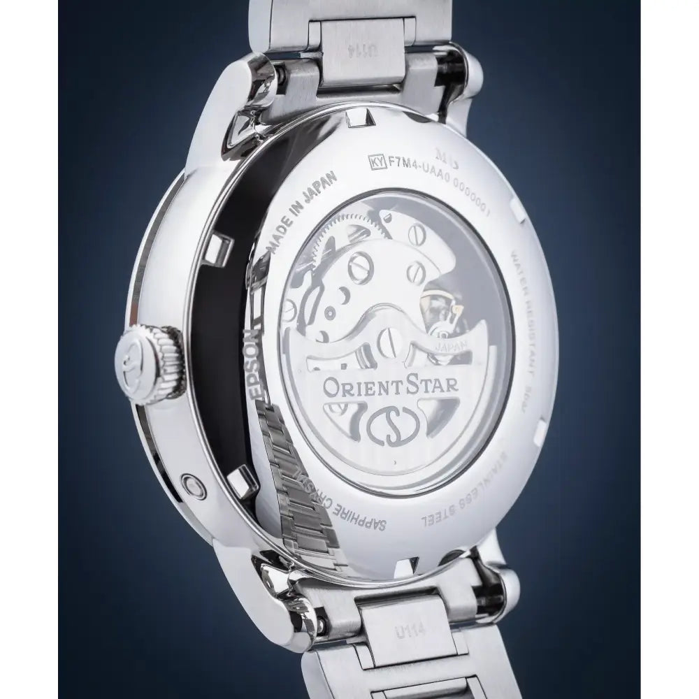 Orient Star Classic M45 F7 Moon Phase Open Heart Automatic RE-BT0006L00B Blue Dial 41mm Stainless Steel Men's Watch