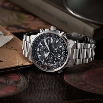 Citizen Eco-Drive AT8300-58E Promaster Sky Radio-Controlled Pilot Black Dial 41mm Stainless Steel Men's Watch