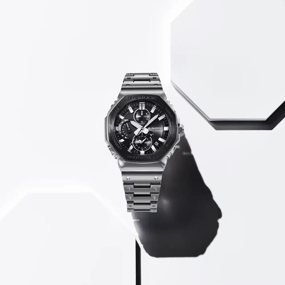 Casio G-Shock Full Metal CasiOak Chronograph GMC-B2100BT-1A Black Dial 46.3mm Stainless Steel Men's Watch