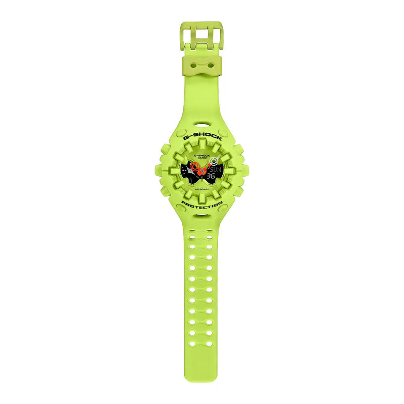 Casio G Shock GA-V01-9A “Alien Eyes” Analog-Digital Green Dial Resin Strap Men's Watch detail view