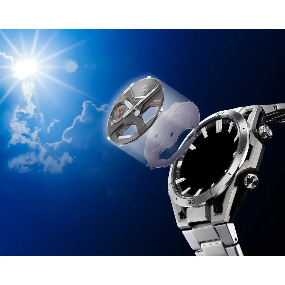 Casio Edifice Sospensione ECB-2300D-1A Black Dial 46mm Stainless Steel Men's Watch