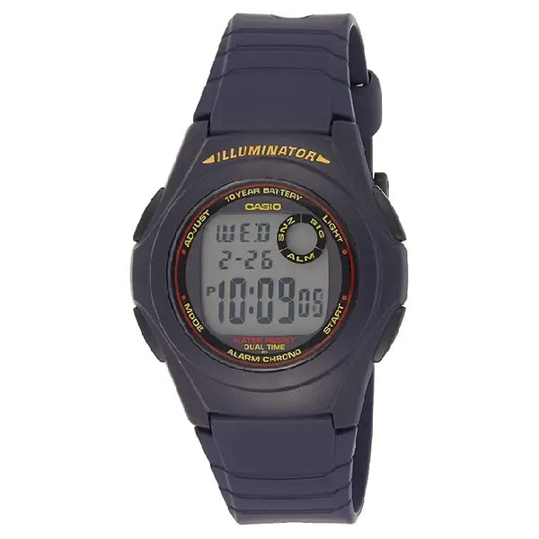 Casio Vintage Digital F-200W-2ADF Black Dial Resin Strap Unisex Watch