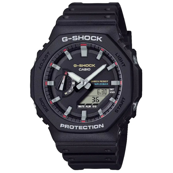 Casio G-Shock CasiOak Analog Digital GA-2100RL-1A Black Dial 45mm Resin Strap Men's Watch