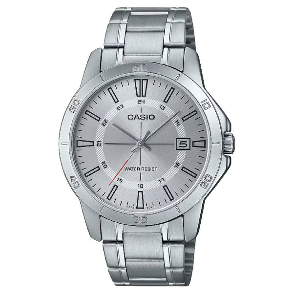 Casio Enticer MTP-V004D-7CUDF Date Analog Silver Dial Stainless Steel Men's Watch