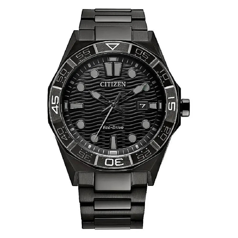 Citizen Eco-Drive Brycen AW1855-52E Black Dial 42mm Stainless Steel Men's Watch