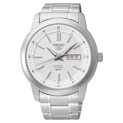 Seiko 5 Automatic SNKM83K1 White Dial 43mm Stainless Steel Men's Watch
