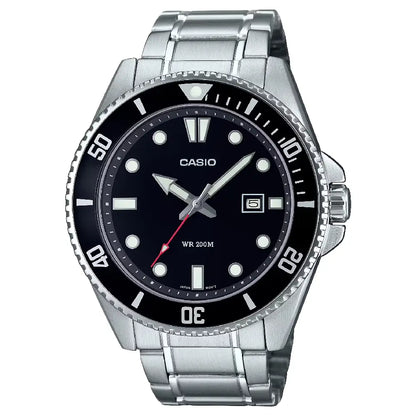 Casio Diver's MDV-107D-1A1VDF Analog Black Dial Stainless Steel Men's Watch
