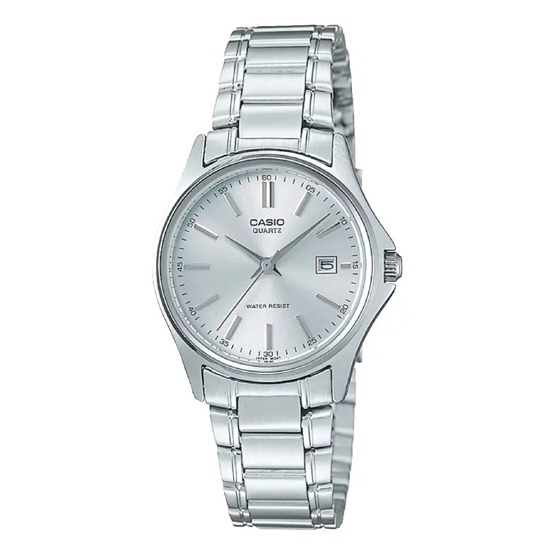 Casio Enticer Ladies Analog LTP-1183A-7ADF Silver Dial Stainless Steel Women's Watch