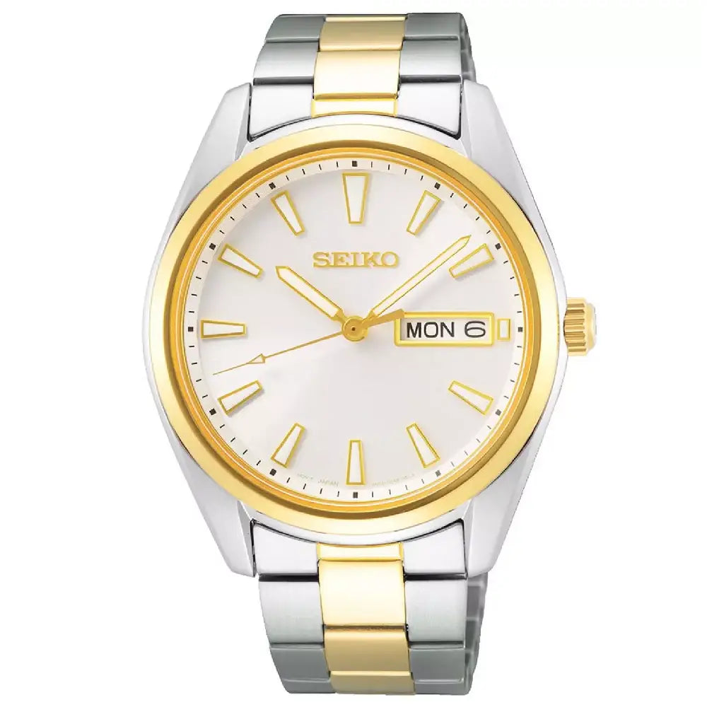 Seiko Neo Classic Quartz SUR446P1 Silver Dial Two-Tone 40.2mm Stainless Steel Men's Watch