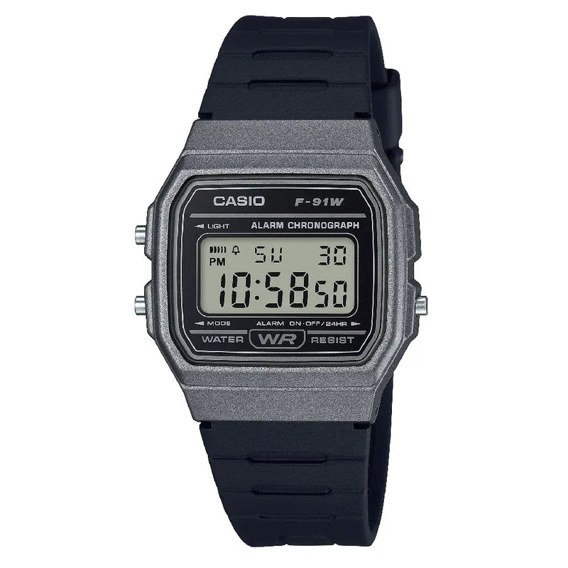 Casio Vintage Digital F-91WM-1BDF Grey Dial Resin Strap Unisex Watch