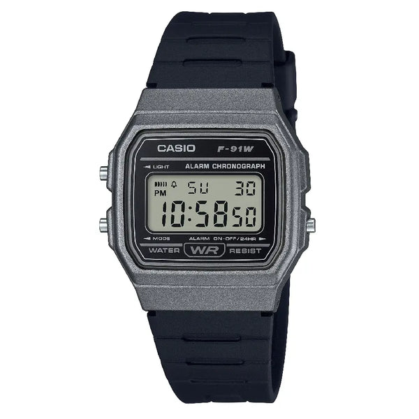 Casio Vintage Digital F-91WM-1BDF Grey Dial Resin Strap Unisex Watch