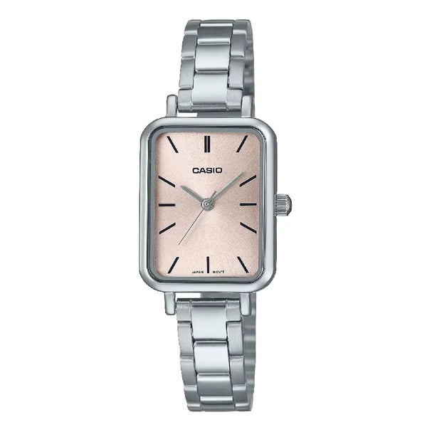 Casio Enticer Ladies Analog LTP-V009D-4EUDF Pink Dial Stainless Steel Women's Watch