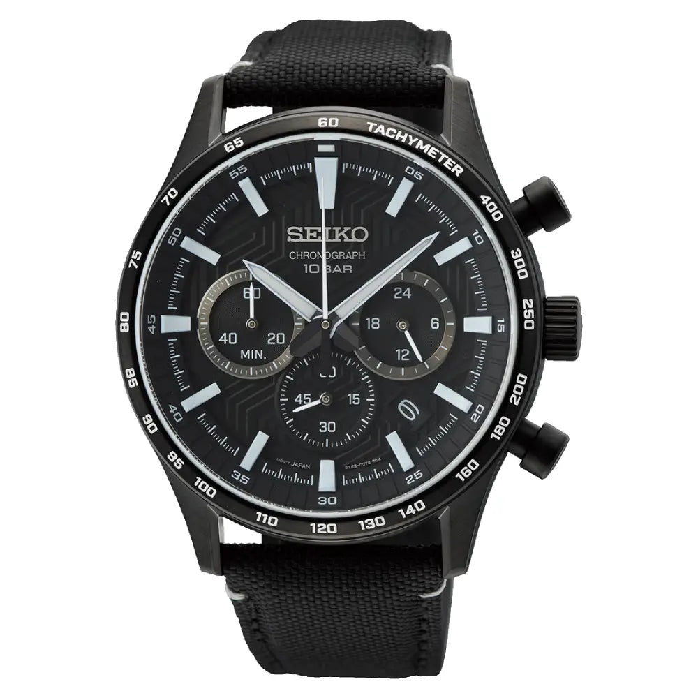 Seiko Neo Sports SSB417P1 Chronograph Quartz Black Dial 43mm Men's Watch