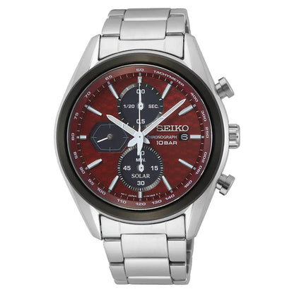 Seiko Macchina Sportiva SSC771P1 Red Dial 41.4mm Stainless Steel Men's Watch