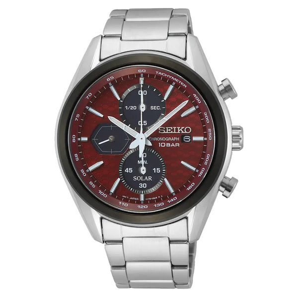 Seiko Macchina Sportiva SSC771P1 Red Dial 41.4mm Stainless Steel Men's Watch