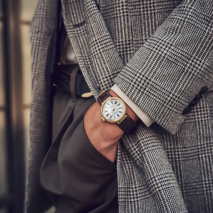Seiko Presage SARX136 (SPB538J1) Classic Series 145th Anniversary Limited Edition (1450 Pcs) White Enamel Dial 35mm Leather Strap Men's Watch