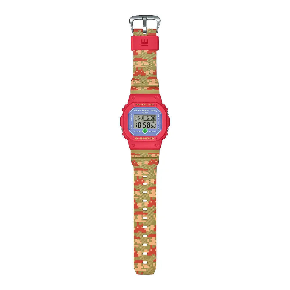 Casio G Shock DW-5600SMB-4 Limited Edition  Super Mario Bros.  Digital Red Dial Resin Strap Men's Watch