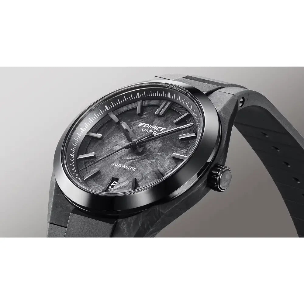 Casio Edifice Forged Carbon EFK-100XPB-1AJF Automatic Black Dial 40mm Resin Strap Men's Watch