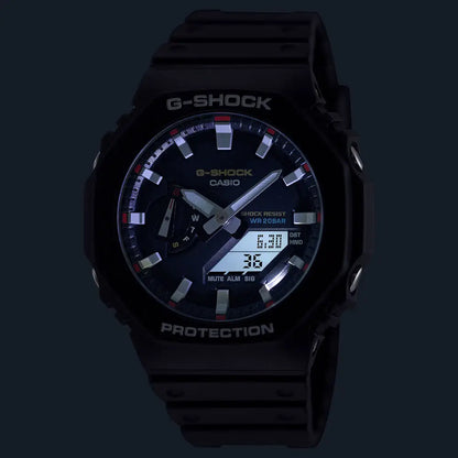 Casio G-Shock CasiOak Analog Digital GA-2100RL-1A Black Dial 45mm Resin Strap Men's Watch