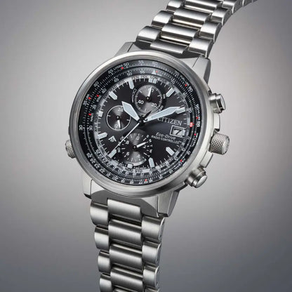 Citizen Eco-Drive AT8300-58E Promaster Sky Radio-Controlled Pilot Black Dial 41mm Stainless Steel Men's Watch