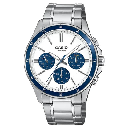 Casio Collection Analog MTP-1374D-7A2VDF White Dial Stainless Steel Men's Watch