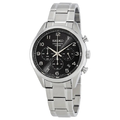 Seiko Neo Sports SSB295P1 Black Textured Dial 42.5mm Stainless Steel Men's Watch