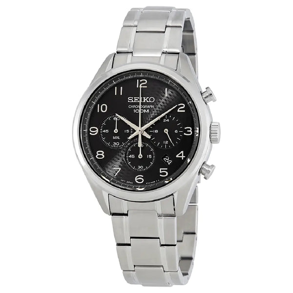 Seiko Neo Sports SSB295P1 Black Textured Dial 42.5mm Stainless Steel Men's Watch