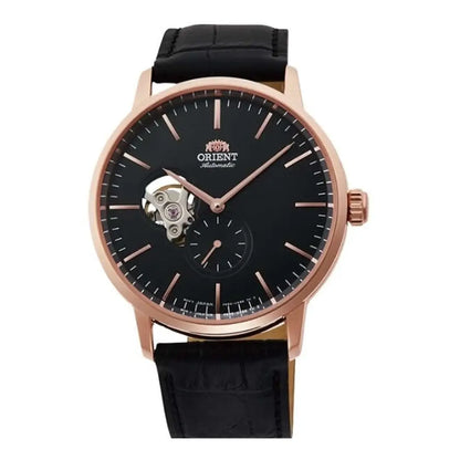 Orient Contemporary Open Heart RA-AR0103B30B  Black Dial Black Leather Strap Men's Watch