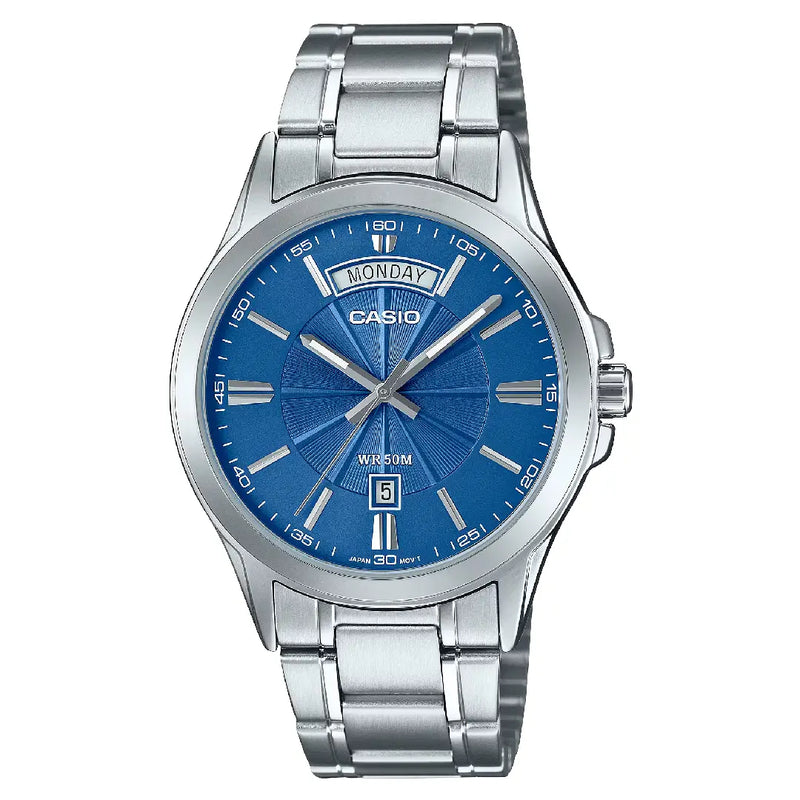 Casio Collection MTP-1381D-2AVDF Analog Blue Dial Stainless Steel Men's Watch