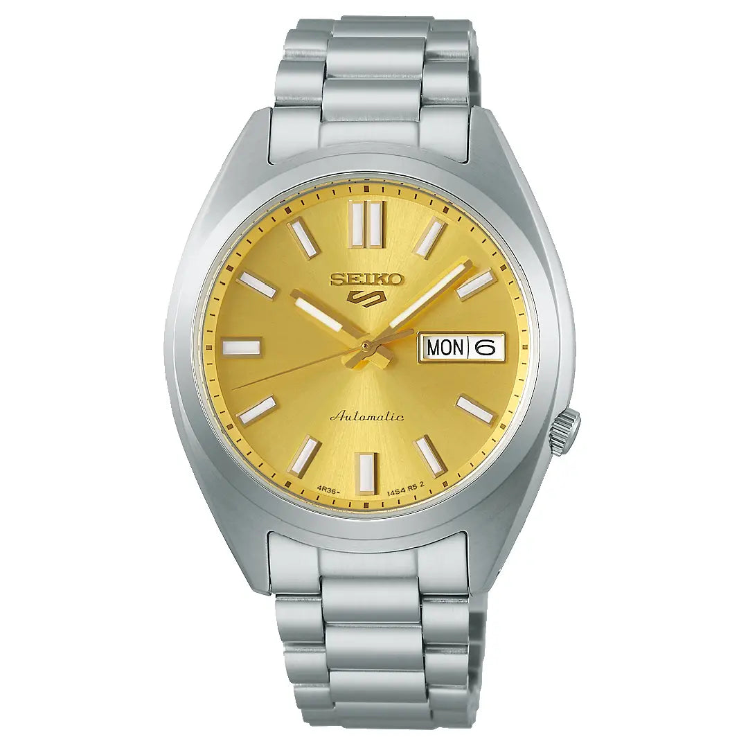 Seiko 5 Sports SRPL59K1 Automatic "SNXS Re-Interpretation" Gold Dial 37.4mm Stainless Steel Men's Watch