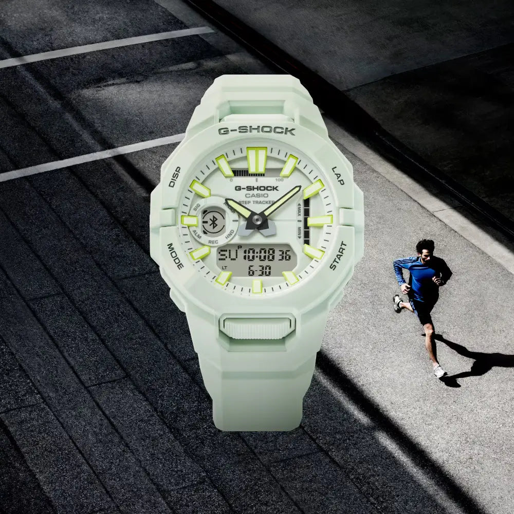 Casio G Shock G-SQUAD GBA-950-7A Analog-Digital Bluetooth White Dial Resin Strap Men's Watch