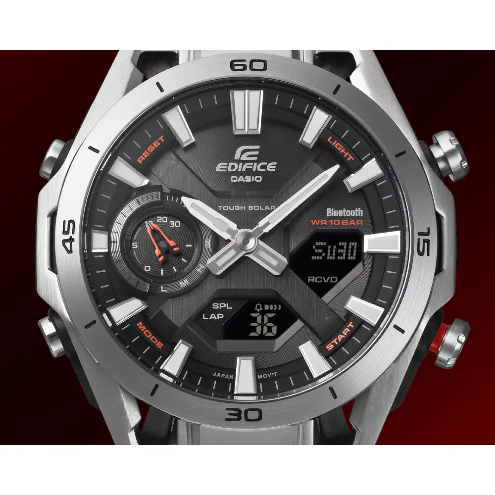 Casio Edifice Sospensione ECB-2300D-1A Black Dial 46mm Stainless Steel Men's Watch
