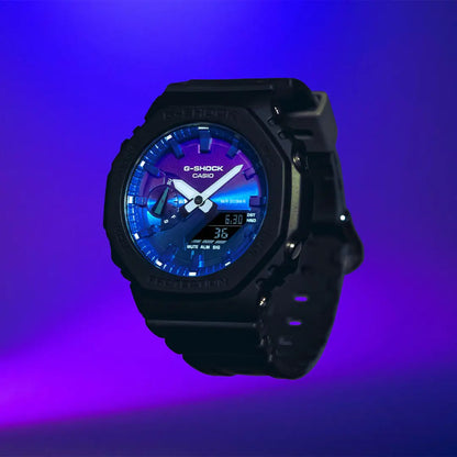 Casio G Shock GA-2100FL-1ADR Limited Edition Analog-Digital Blue Dial Resin Strap Men's Watch