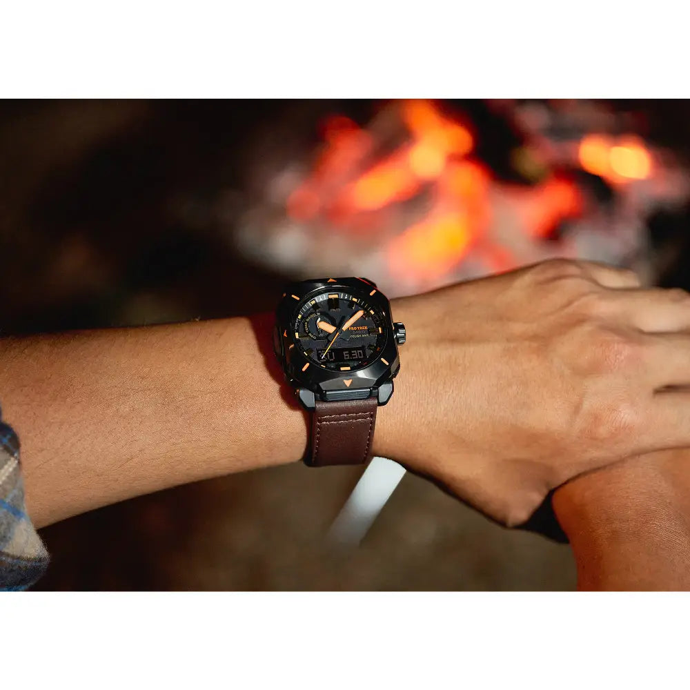 Casio Pro Trek PRW-6900YL-5PR "Bushcraft" Brown Leather Strap 44.8mm Men's Watch