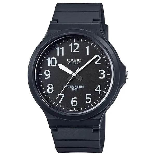 Casio Standard Analog MW-240-1BVDF Black Dial Resin Strap Men's Watch