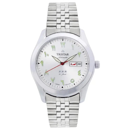 Tristar Classic Automatic BA23WMSSM03 Silver Day-Date Arabic Dial Stainless Steel Men's Watch