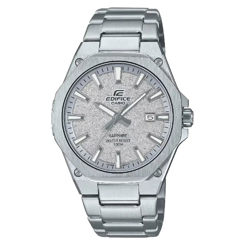 Casio Edifice Slim EFR-S108DE-8A Analog Silver Dial 39.9mm Stainless Steel Men's Watch