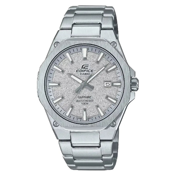 Casio Edifice Slim EFR-S108DE-8A Analog Silver Dial 39.9mm Stainless Steel Men's Watch