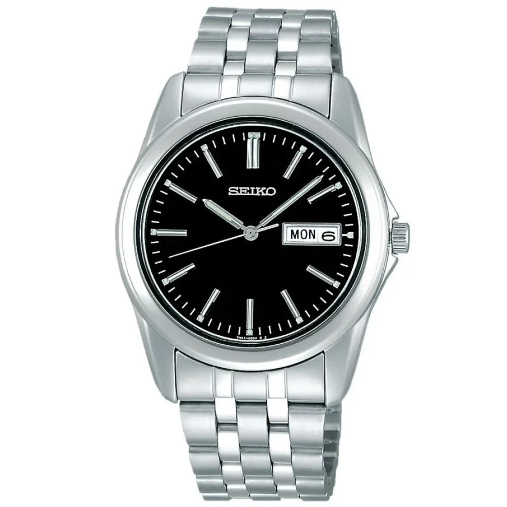 Seiko Spirit 37.9mm SCXC013 Black Dial Stainless Steel Men's Watch