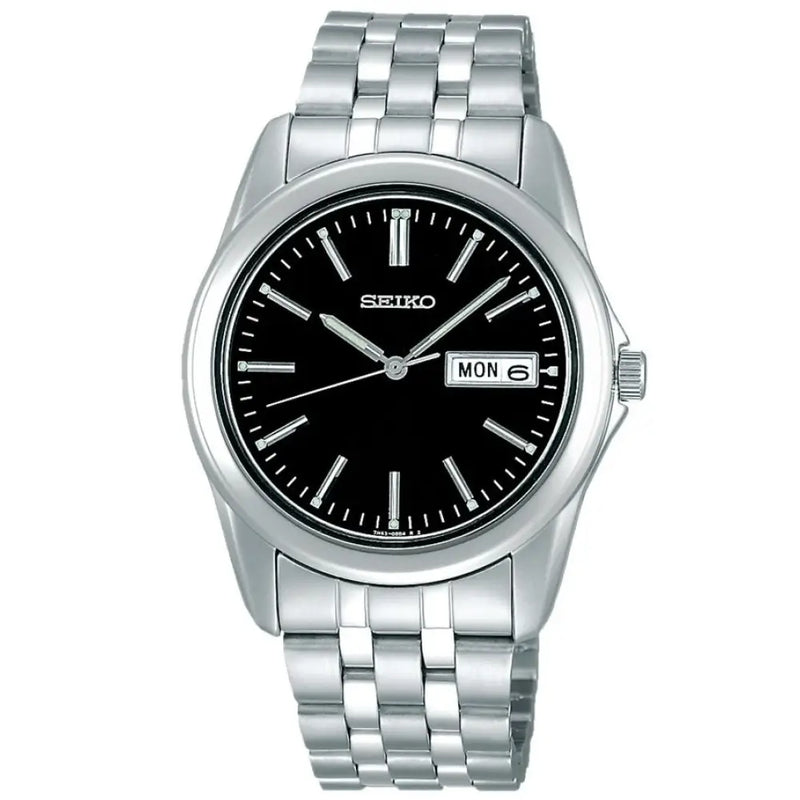 Seiko Spirit 37.9mm SCXC013 Black Dial Stainless Steel Men's Watch