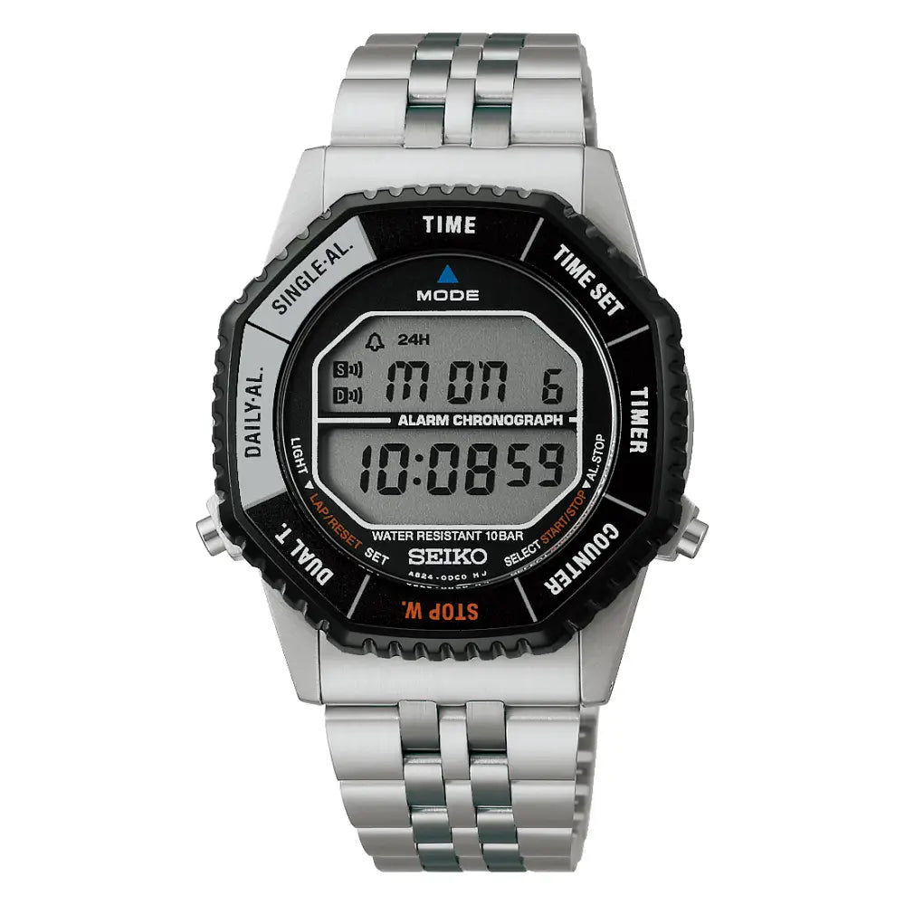 Seiko Selection "Rotocall" SBJG023 "Space Brothers" Limited Edition (824 pieces) Silver/Black Digital Dial Stainless Steel Men's Watch