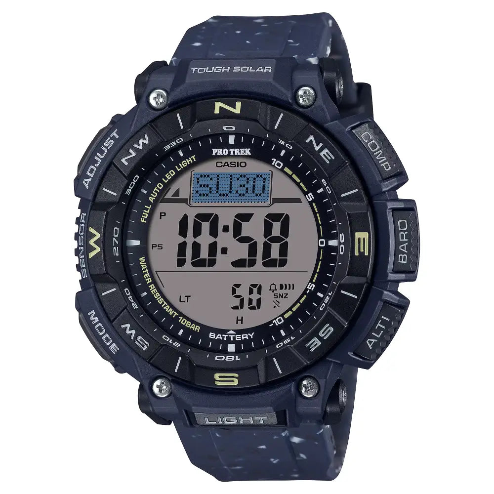 Casio ProTrek Digital Tough Solar Triple Sensor PRG-340SC-2DR Blue Dial 51.7mm Resin Strap Men's Watch
