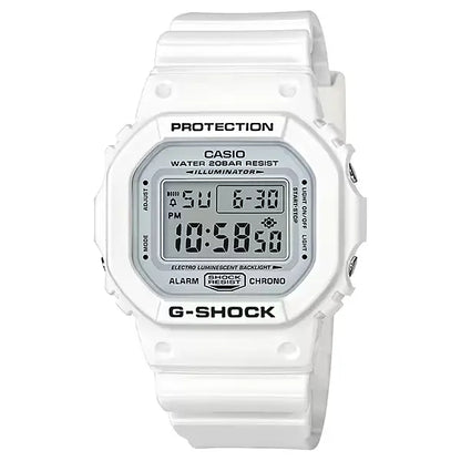 Casio G Shock DW-5600MW-7DR "Marine White" Digital Dial 42.8mm Resin Strap Men's Watch