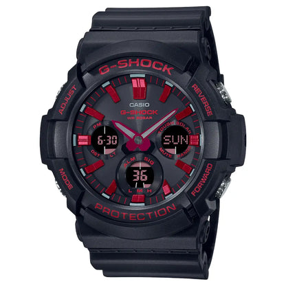 Casio G-Shock GAS-100BNR-1ADR Ignite Red Tough Solar Black Dial 52mm Resin Strap Men's Watch