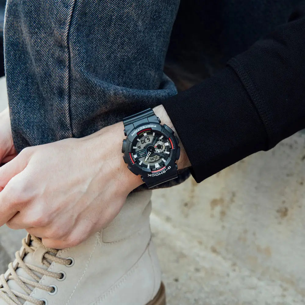 Casio G-Shock X-Large Combi Analog Digital GA-110RL-1A Black Dial 51.2mm Resin Strap Men's Watch
