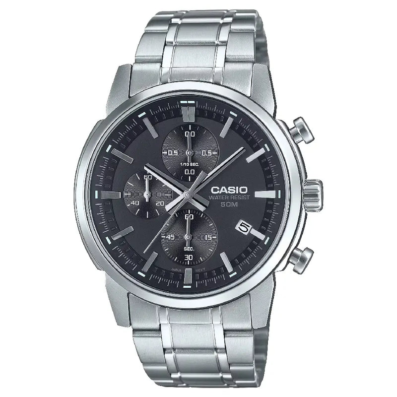 Casio Enticer MTP-E510D-1A1VDF Chronograph Analog Black Dial Stainless Steel Men's Watch