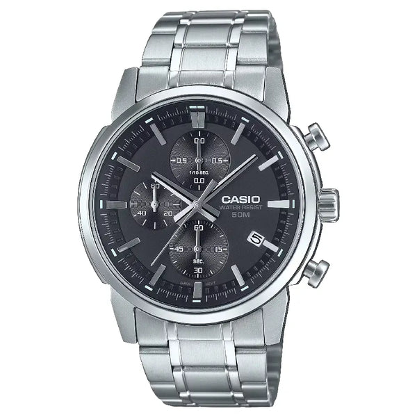 Casio Enticer MTP-E510D-1A1VDF Chronograph Analog Black Dial Stainless Steel Men's Watch